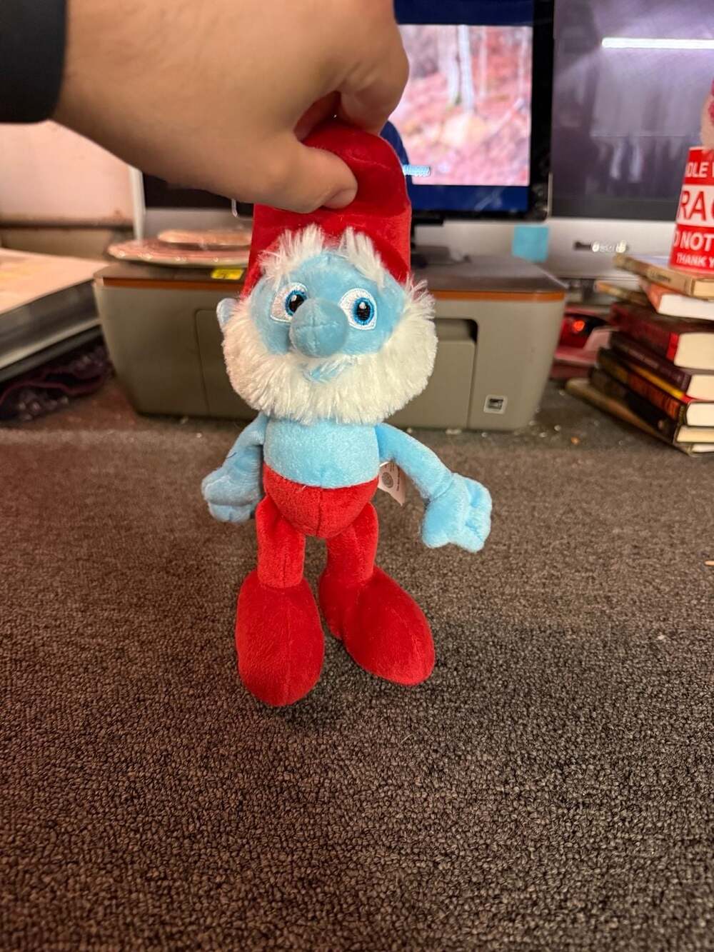 Papa Smurf Plush Stuffed Toy Collectible 2013 The Smurfs Movie